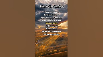 Thumbnail of ✨ Time to Say Goodbye – A Song of Love, Dreams & Farewell ✨(Chorus Sing-along)