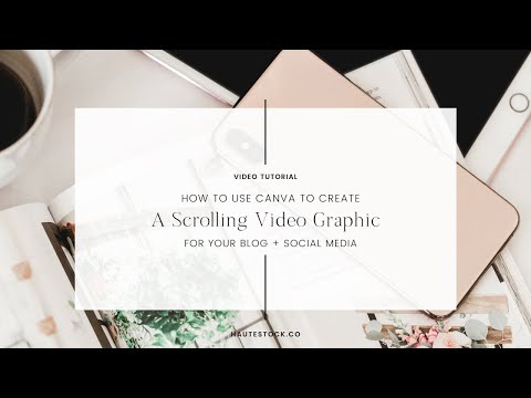 How to Create a Scrolling Video Graphic in Canva | Canva Tutorial