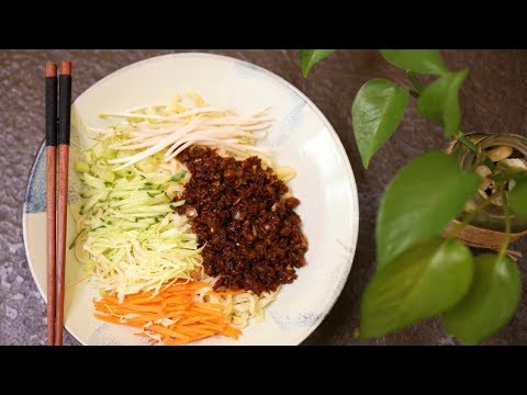 Zha jiang mian, from the video