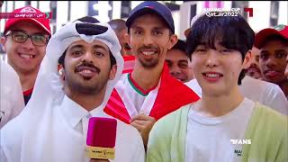 Funny Korean Fan speaking Arabia at FIFA Football world cup Qatar 2022