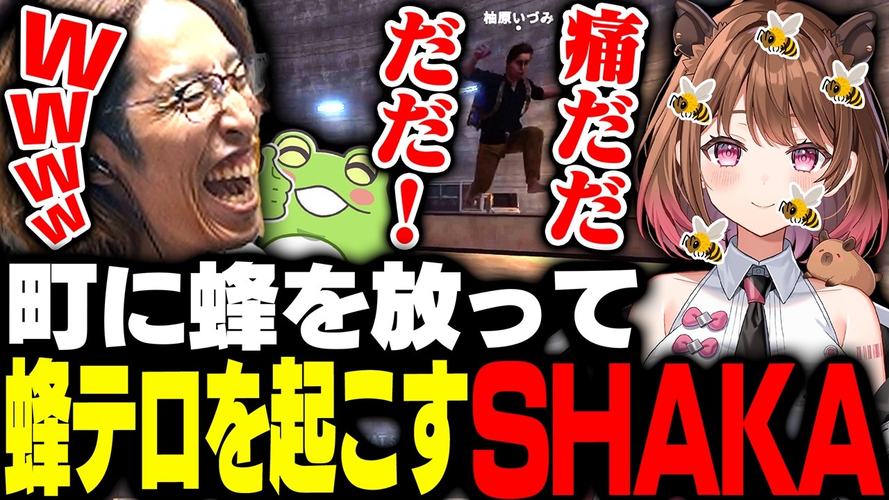 町に蜂を放って蜂テロを起こすSHAKA【VCR RUST】
