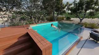 Transparent swimming pool at Hotel California