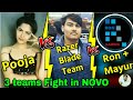 Pooja vs razer blade team vs ron gaming  mayur  3 youtubers  team fight in novo  pubg emulator