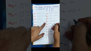 Minors and Cofactors निकालना सीखें#shorts #ytshorts #maths#trending