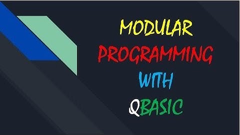 Modular Programming with QBASIC :: Basic Theory