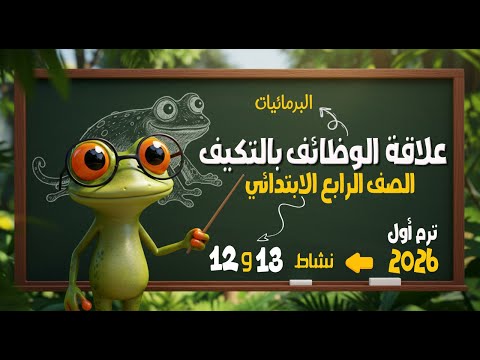 علاقة الوظائف بالتكيف الصف الرابع الابتدائي نشاط 12 و 13 شرح ممتع بالصور