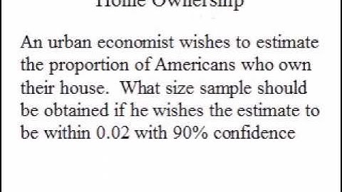 Statistics:  Determine the Sample Size for Estimating Proportion