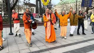 Ananda Vardhana Swami Harinam in Vilnius 2024 04 07