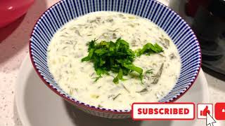 Dovga -Azerbaijani Yoghurt Soup With Fresh Herbs Dovgas Easy Option Easy Cooking