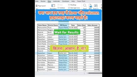 🔥 Excel की Hidden Trick – Focus Cell Highlight से Cell पर रखें नज़र!#excel #shorts  #exceltips#video