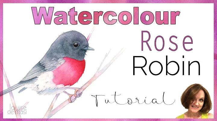 Paint a Rose Robin in Watercolor // Watercolor Bir...