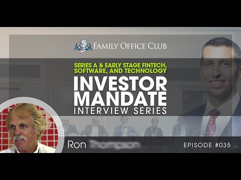 Video thumbnail: Series A & Early Stage Fintech, Software, and Technology Private Investor Mandate Interview