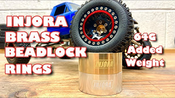 WPL LCG - Injora 1.9 Brass Beadlock Rings - 64G Added Weight to Each Wheel - Test Run Smokes ESC.