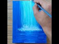 Waterfall painting with acrylic shorts