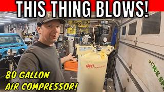 Big Shop Upgrade!  IR 80 gallon air compressor from Tractor Supply Company