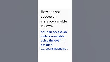 accessing instance variable in java || java interview questions || java #java #shorts #javainterview