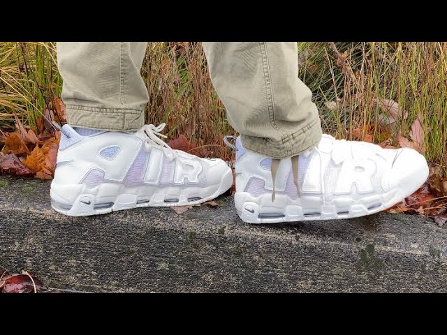 Unboxing/Reviewing The Nike Air More Uptempo '96 White Shoes (On Feet) 4k 