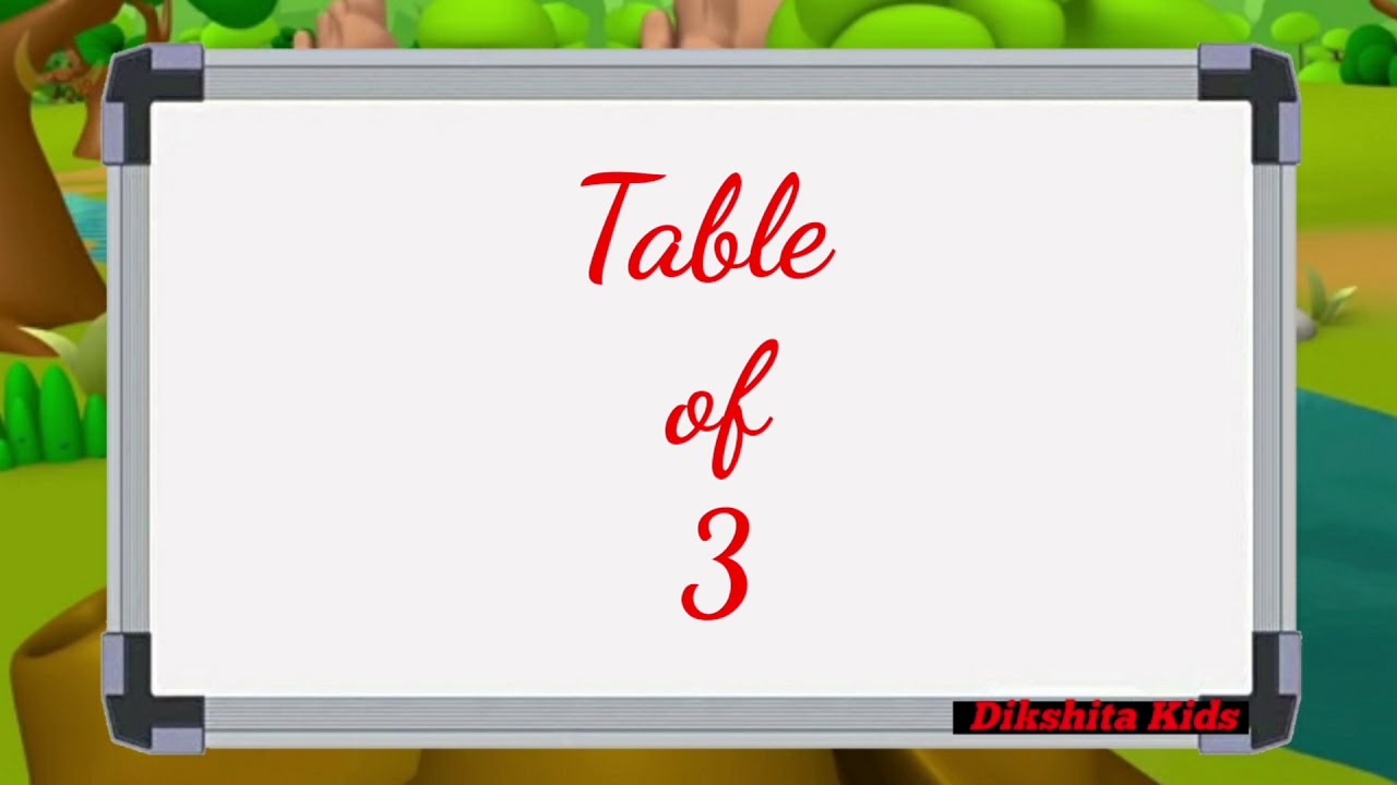 3 ka pahada english mein, table of three, 3 ka pahada, three ka table, table of 3, 3 ka table