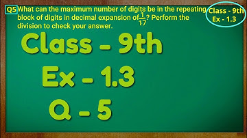 Class - 9th, Ex - 1.3, Q 5 ( NUMBER SYSTEM ) CBSE NCERT
