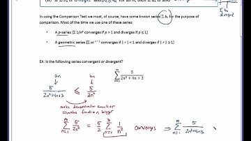 Calculus 2 - 11.4 Comparison Tests