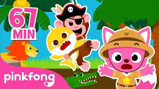 🐒 Are you an Animal Lover? | Jungle + Farm Animal Song Compilation | Pinkfong Kids Songs by Baby Shark - Pinkfong Kids’ Songs & Stories 334,996 views 2 weeks ago 1 hour, 6 minutes