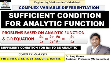 Analytic Function Examples | Sufficient Condition for CR Equations | Analytic Function QUESTIONS