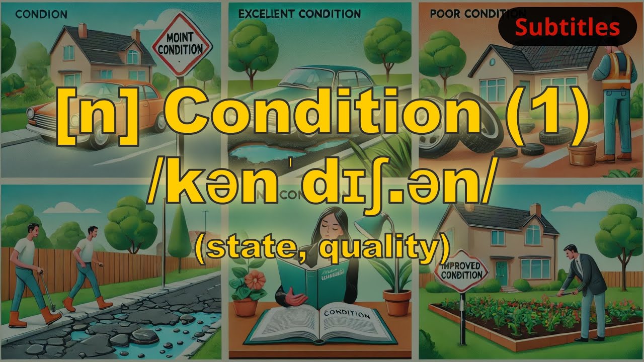 [n] Condition Meaning (state, quality) with 5 examples - YouTube