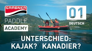 Unterschied KAJAK, KANADIER, RUDERBOOT | Grabner Paddle Academy [Folge 1] by Grabner Boote 14,185 views 3 years ago 3 minutes, 17 seconds