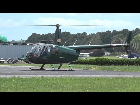 Robinson R 44 Raven II Startup and Takeoff 🚁 Ardmore Airport