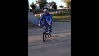 45 year old 360 tail whip on BMX bike