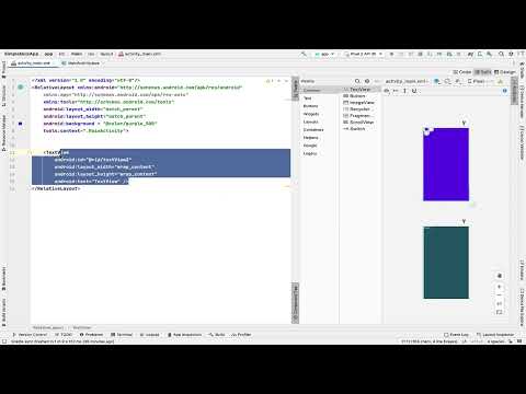 Adding Layout, Background, and Text in XML