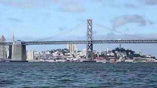 20260524 Golden Gate and Bay Bridge Views of SF from rowboat rowers view of East Bay