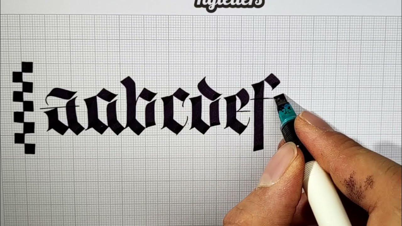 Blackletter (Fraktur) Grid Sheet - For 6mm Pilot Parallel Pen or Nib