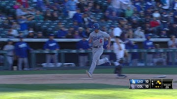 LAD@COL: Dodgers score five runs in the 9th inning