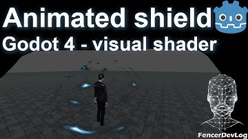 Godot 4: Animated shield as a visual shader (tutorial)