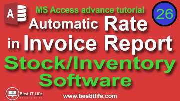 Auto Rate in Invoice Report | Stock Management Software | #MSAccess Advance Tutorials | Best IT Life