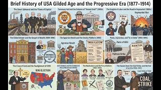 Brief History of USA Gilded Age and the Progressive Era (1877–1914)