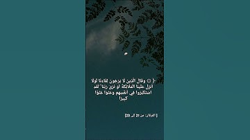 [سورة : الفرقان. ،  الآية : من 21 إلى 23] 🤍