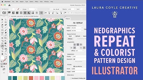 Pattern Design Inside NedGraphics Repeat and Colorist in Adobe Illustrator