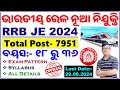 RRB JE 2024 Vacancy Out|Indian Railway 7951 Posts Recruitment|Exam,Eligibility,All Details|By CP Sir