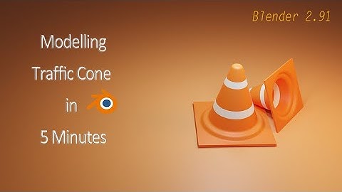 [Tutorial Blender 2.9]  Modeling Traffic Safety cone in Just 5 Minutes.