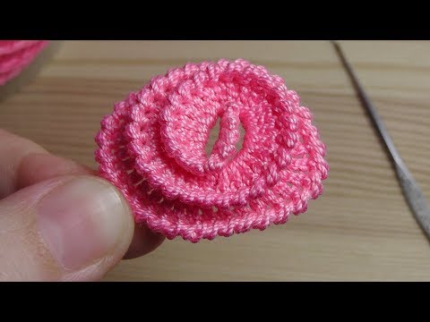 Видеоурок вязания крючком розочки
