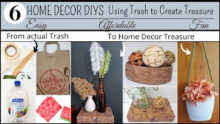 6 HOME DECOR DIYs - USING TRASH TO CREATE TREASURE, diy leather & Suede, Recycle, CHALK PAINT
