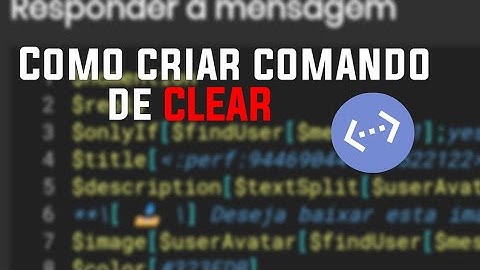 Como criar comando de clear - Bot Designer for Discord
