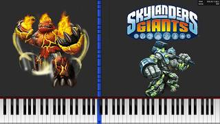 Skylanders Giants Main Theme piano duet