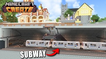 I Built A SUBWAY STATION For My Colony In Create Mod