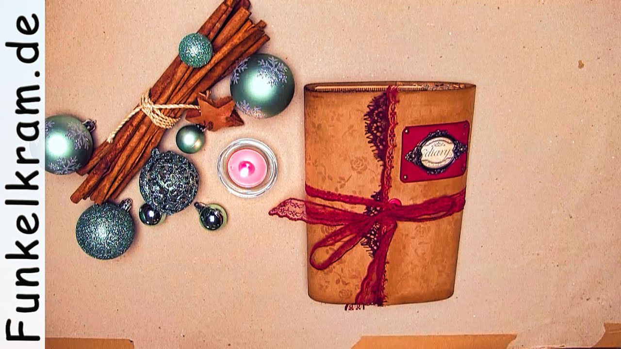 JunkJournal Lady in Red,  Softcover, Flipthrough