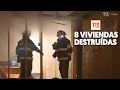 Incendio destruyó 8 viviendas en &quot;Toma Dignidad&quot; en La Florida