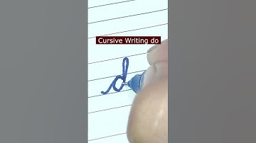 How to write small letter do | Cursive writing a to z #cursivewriting #handwriting  #shorts