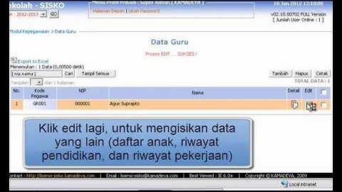 Tutorial Menu Kepegawaian SISKO - Sistem Informasi Sekolah
